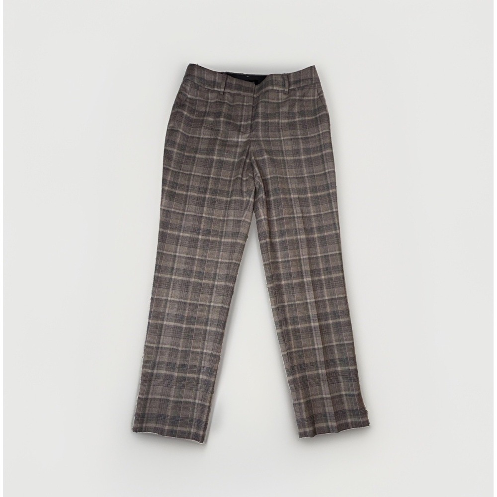 Talbots Hampshire Ankle Wool Blend Plaid Pants Woman's Size 6 Lined Preppy 32x29